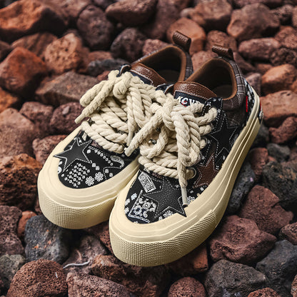 Thick Soled Star Casual Shoes Round Toe