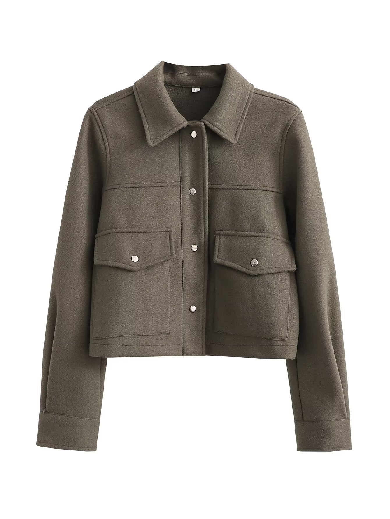 All-matching Turn-down Collar Long Sleeve Soft Blazer Jacket