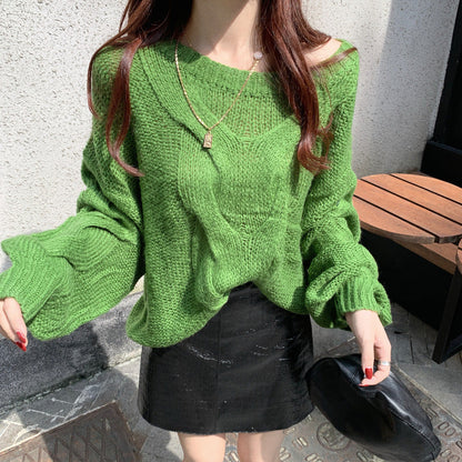 Fashion casual sweater skirt suit