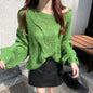 Fashion casual sweater skirt suit