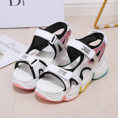 Summer New Style Rainbow Bottom Sports Sandals Women