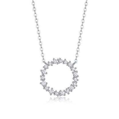 Bibo Necklace - A Fashionable And Light Luxury Jewelry Pendant Necklace Set With Top-quality Moissanite, S925 Silver Plated With Platinum