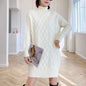 Women Winter Knitted Dress Long Sweater Blouse