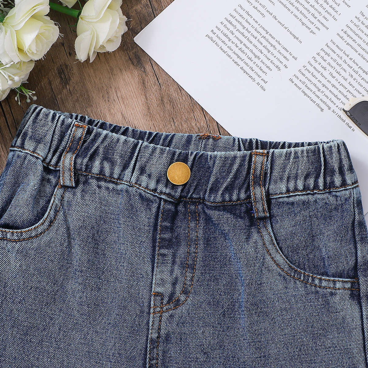 New Spring Casual Denim Trousers For Toddlers And Young Children