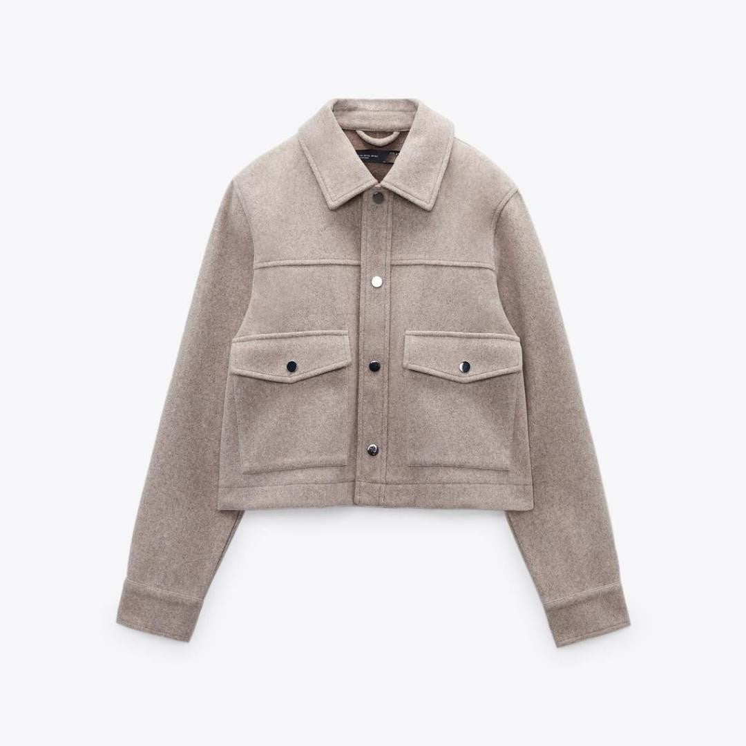 All-matching Turn-down Collar Long Sleeve Soft Blazer Jacket