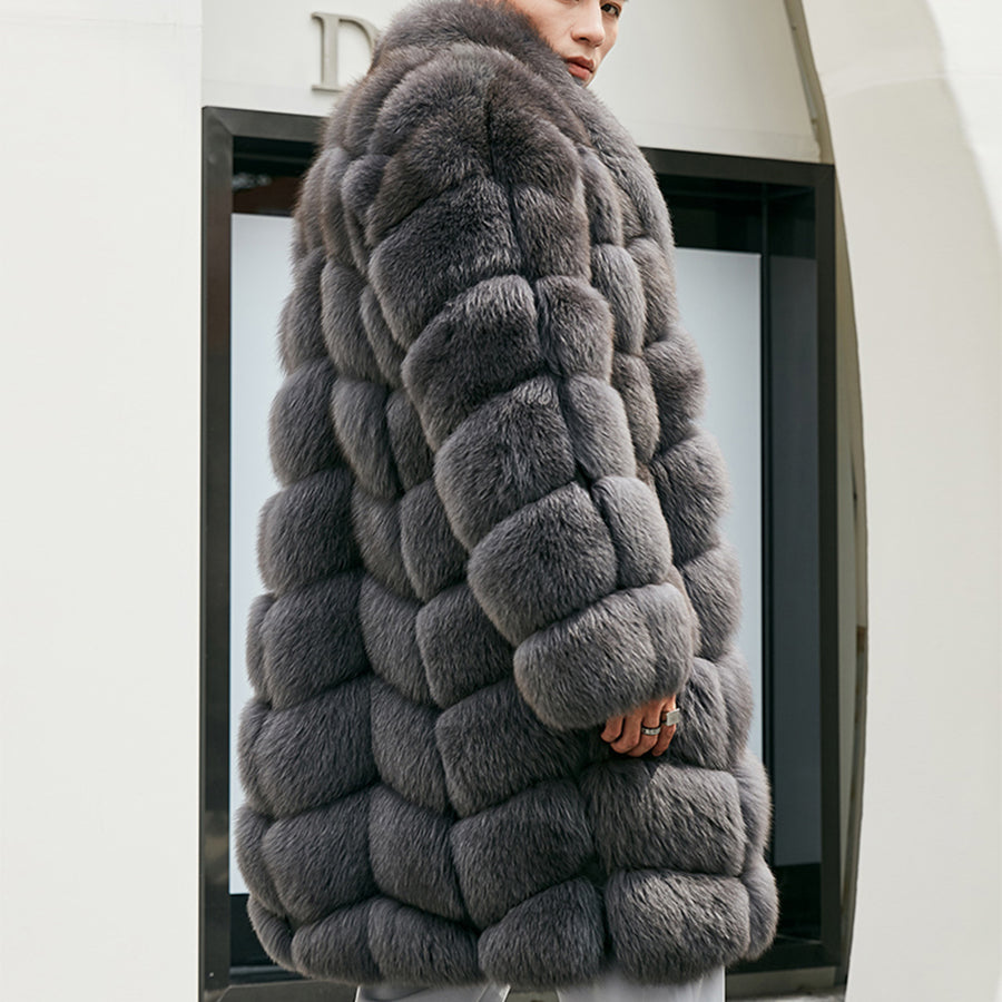Fashionable And Personalized Fox Fur Coat For Men