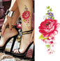 Flower tattoo sticker color sketch tattoo sticker flower peony rose plum tattoo sticker