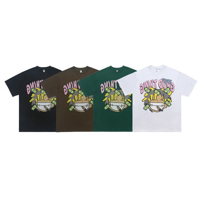 Men's Pure Cotton Street Fun Print Short Sleeve