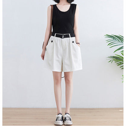 Plus Size Women's New Slim Wide-leg Shorts Women