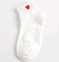 Women's Socks Cotton Heart Shaped Socks Love Cute Short Socks Women