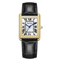 Couple Leather Watch Strap Simple Square Student's Watch Waterproof