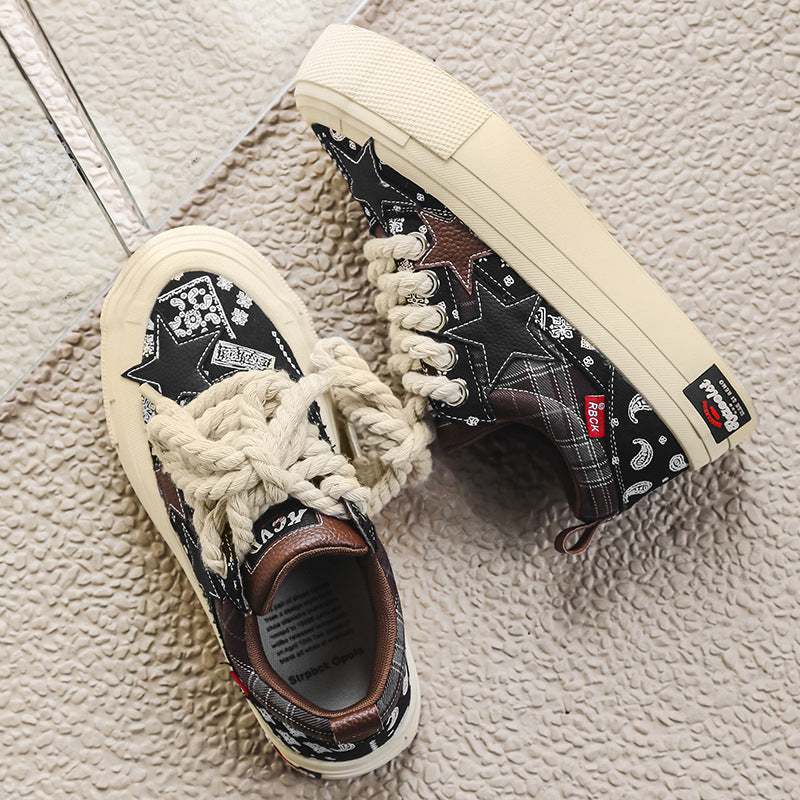 Thick Soled Star Casual Shoes Round Toe