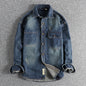 Washed Vintage Denim Shirt For Men