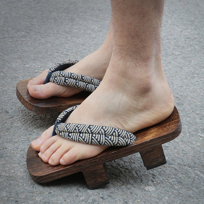 Clogs Men's Men's Cos Tong-burning Two-tooth Clogs Slippers