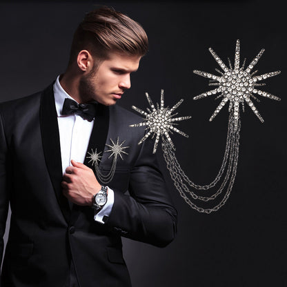 Vintage Helios Brooch Fashion Full Rhinestone Men