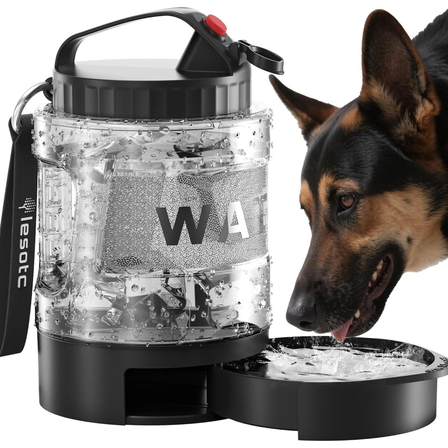 Lassot Portable Pull-out Water Bowl For Dogs, Large Capacity, Perfect For Camping, Hiking, Beach Trips, Road Trips, And Park Walks.
