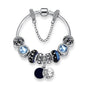 Women's Casual Blue Starry Sky Pendant Beaded Bracelet