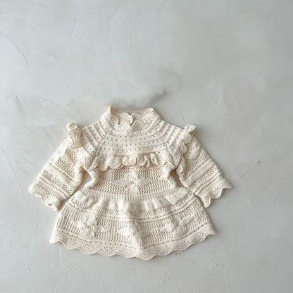 Vintage-inspired Knitted Romper Bodysuit