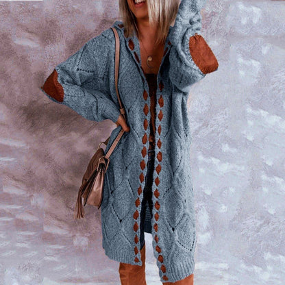 Color Block Sweater Long Sleeve Cardigan Sweater