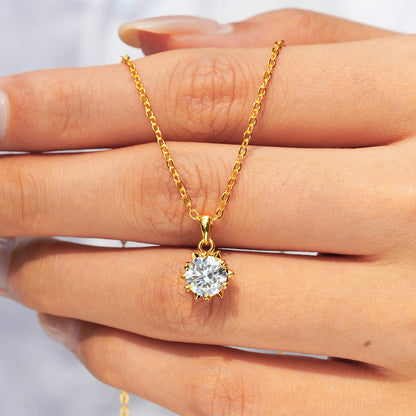 925 Sterling Silver Pendant Moissanite Necklace For Women