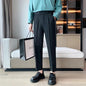 Draping Cropped Small Suit Pants Men