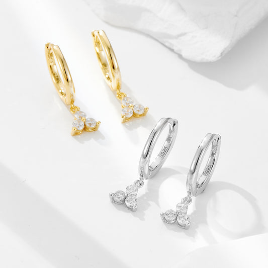 S925 Sterling Silver Instagram-Style Light Luxury Versatile Hoop Earrings