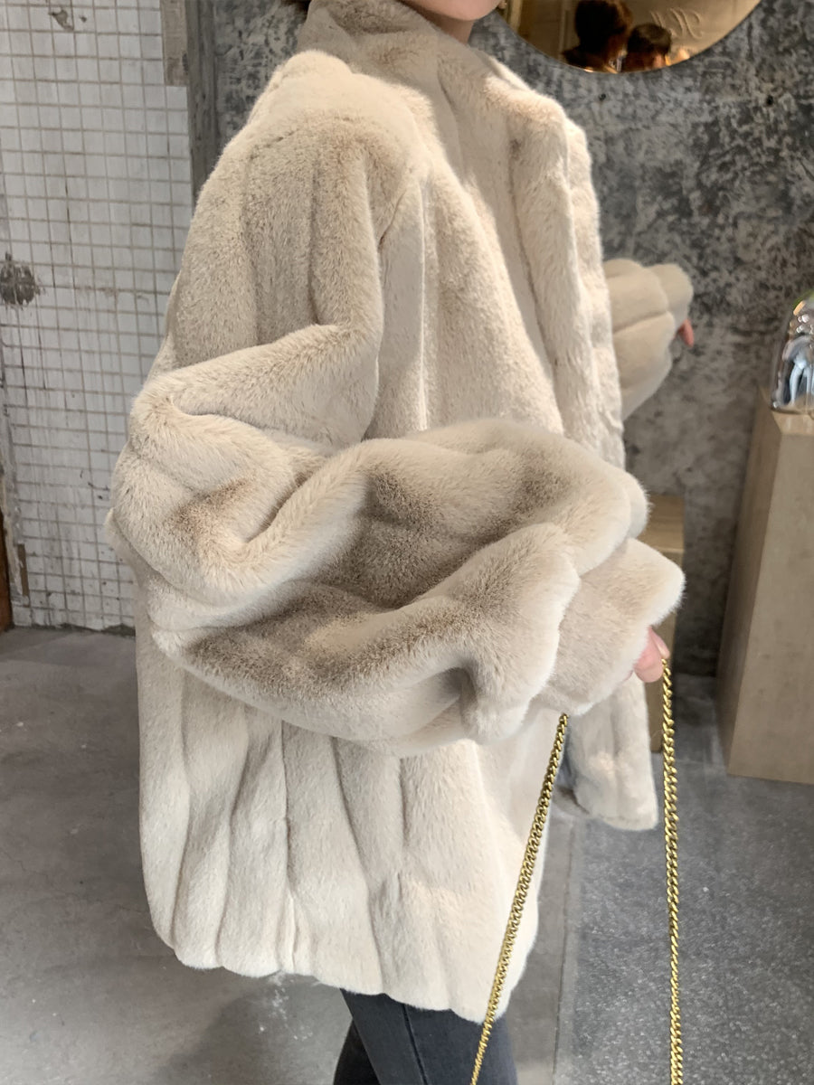 Lamb Fur Coat Stand Collar Fur Coat