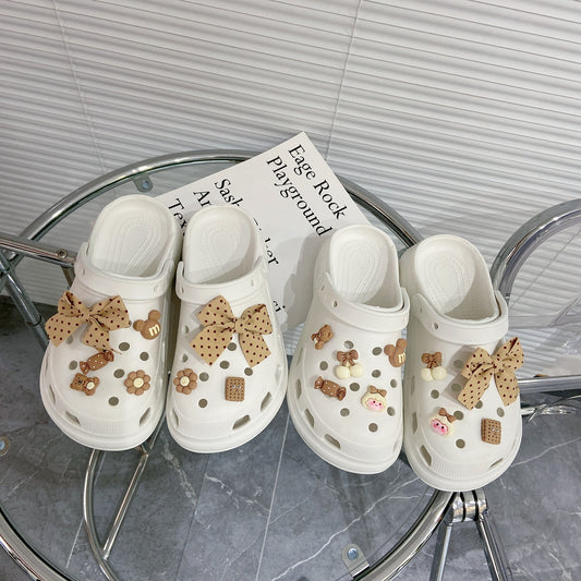 New Style Cave Shoes Accessories Shoes Flower Diy Bow Decoration