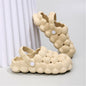Womens Soft Sole Bubble Clogs Lightweight Solid Color Slippers