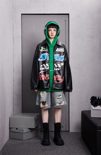 American Retro Loose Couple Baseball Uniform Coat For Men
