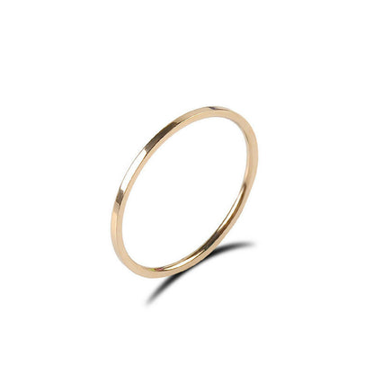 Stylish Glossy Fine Circle Couple Simple Simple Bracelet Ring