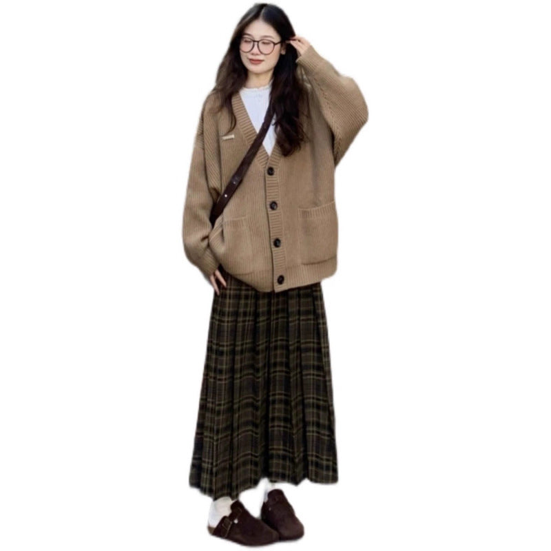 Women's Sweater Skirt Two-piece Suit