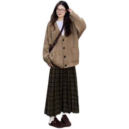 Women's Sweater Skirt Two-piece Suit