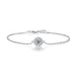 S925 Silver Light Luxury Moissanite Round Bag Bracelet