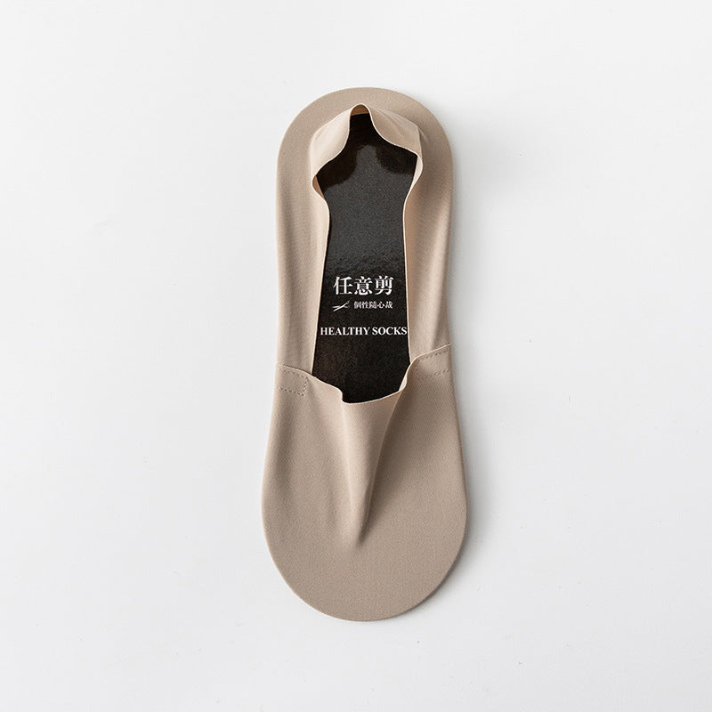 Socks Shallow Mouth Invisible Seamless Low Cut Pure Cotton Bottom Ice Silk