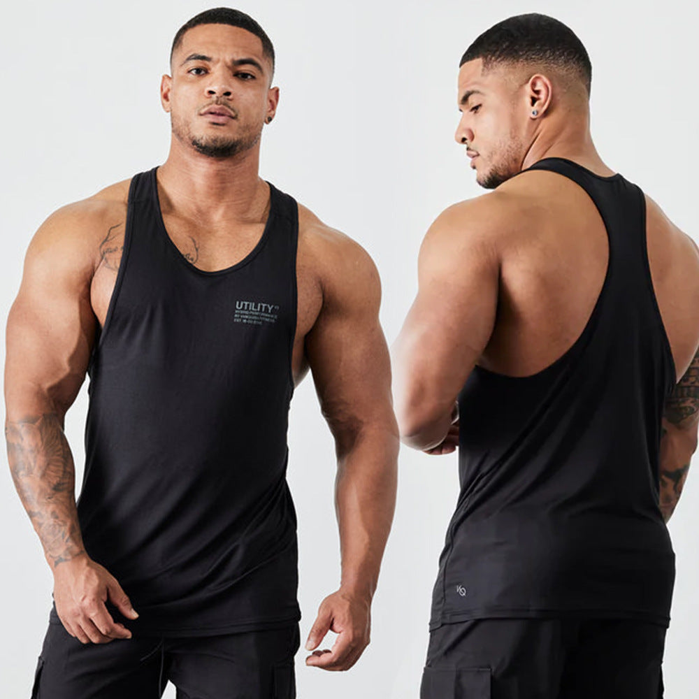 Men's Printed T-shirt Breathable Loose Tank Top