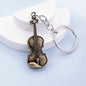 Retro Guitar Violin Keychain Accessory Pendant