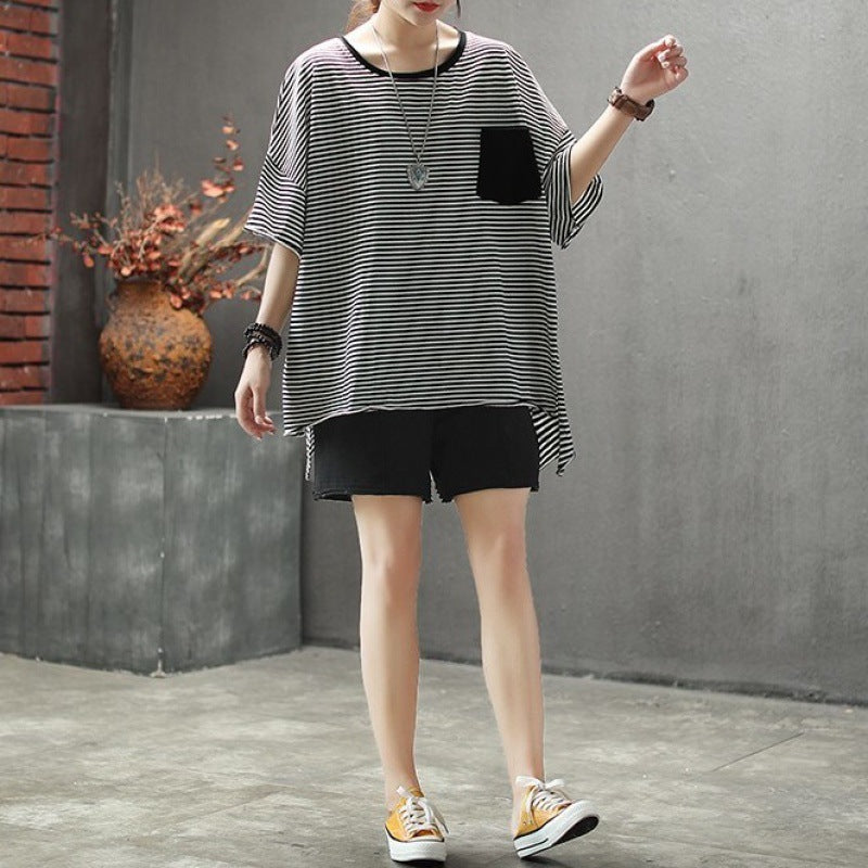 Korean Style Loose Plus Size Shorts Casual Suit Summer Women