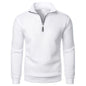 Men's Stand Collar Half Zip Casual Solid Color Long Sleeve