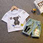 Summer New Cotton Baby Boy And Baby Girl Short-sleeved Shorts Two-piece Set