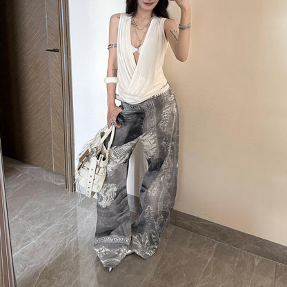 Loose Fit Wide-leg Jeans For Women