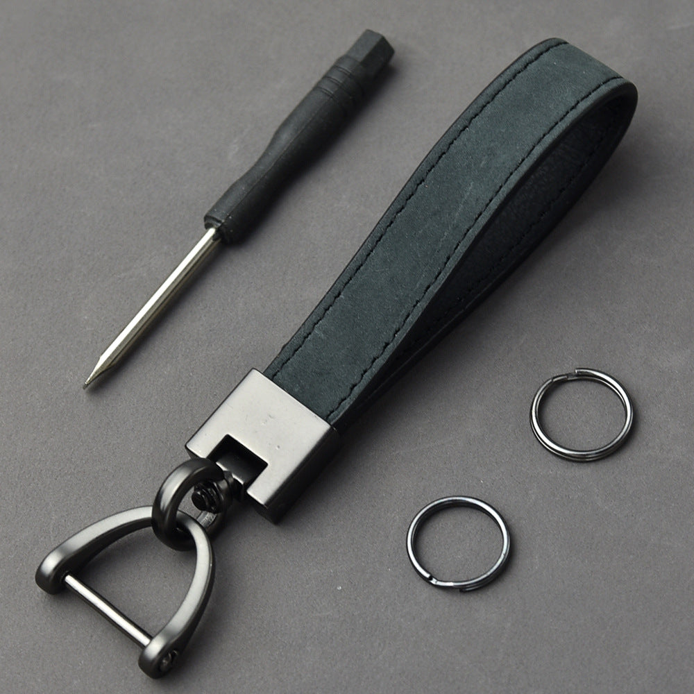 Suede Car Hardware Anti-lost Keychain