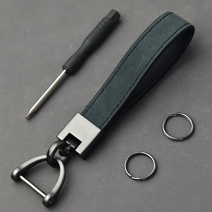 Suede Car Hardware Anti-lost Keychain