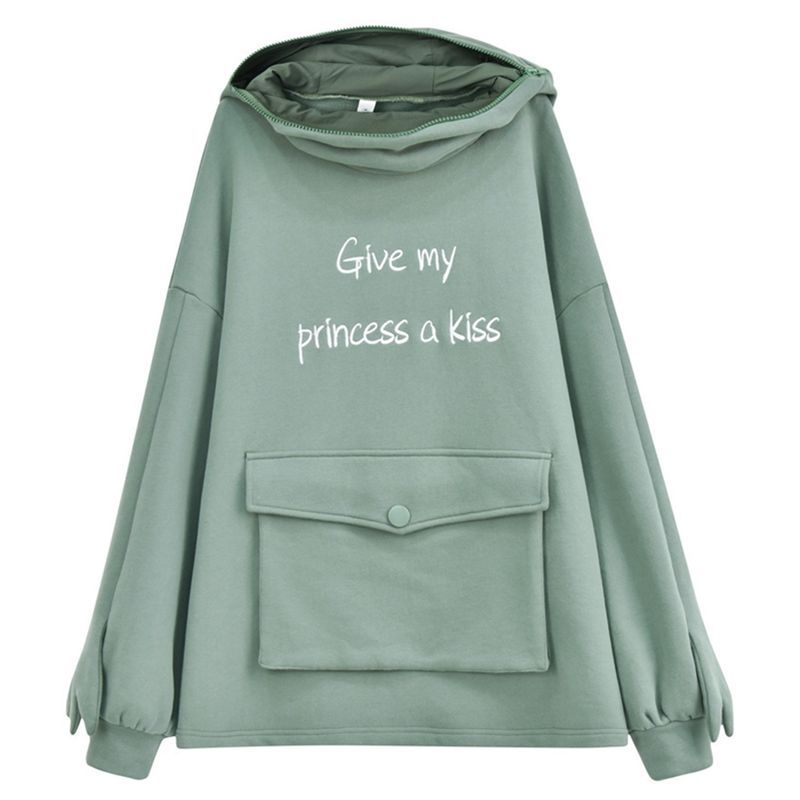 Avocado green plus velvet sweatshirt