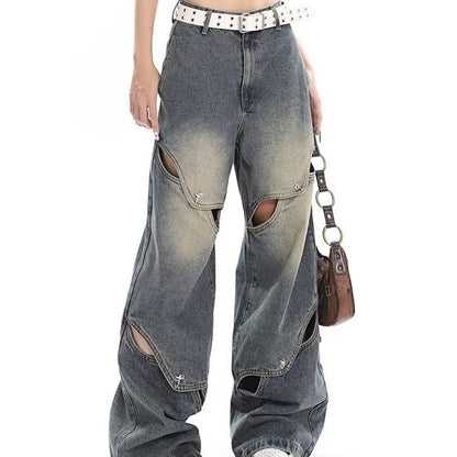 Fashion Retro Wide Leg Jeans For Women