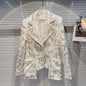 Heavy Industry Shiny Long-sleeved Suit Blazer