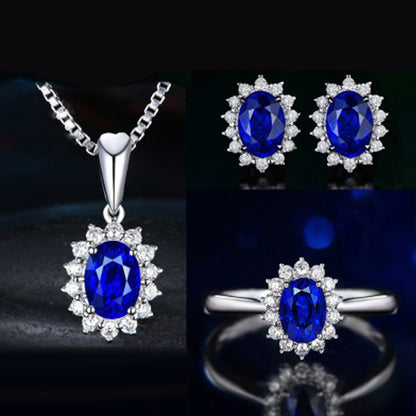 Pendant Necklace Set With Ring For Women