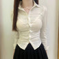 Uniform Slim Top Waist Elastic Women