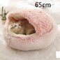 .Pet Bedding 2 In 1 Dog And Cat Bed Pet Winter Bed Round Plush Warm Bed House Soft Long Plush Pets Bed Pet Products