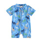 Short Sleeve One-piece Boy Swimsuit